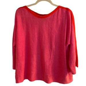 Eileen Fisher Pink and Orange Sweater